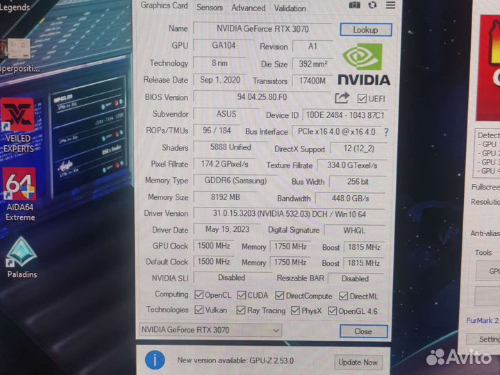 Видеокарта rtx 3070 asus taf gaming