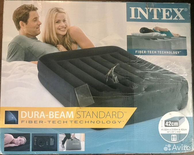 Матрас надувной Intex двухспальный высокий