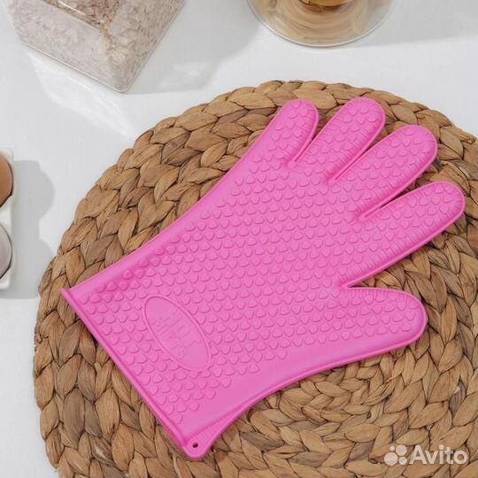 Перчатка для горячего Доляна «Сердце», силикон, 27