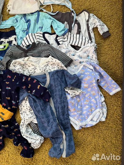 Вещи пакетом для мальчика 56,62,68,74,80,86