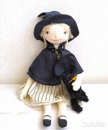 Кукла Ведьмочка авторская интерьерная текстильная