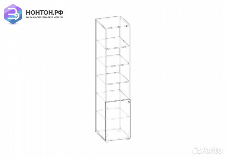 Стеллаж Мийа-3А ясень шимо светлый / фотопечать го