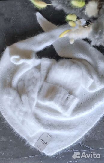 Шапка +косынка + варежки(комплект)