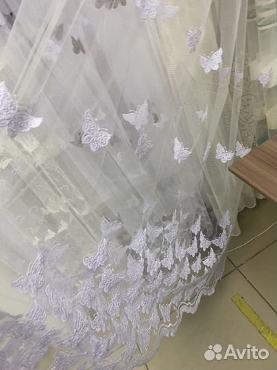 Тюль сетка бабочки Турция