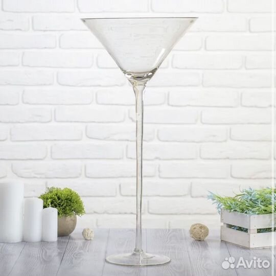 Ваза-мартини на высокой ножке 60 см