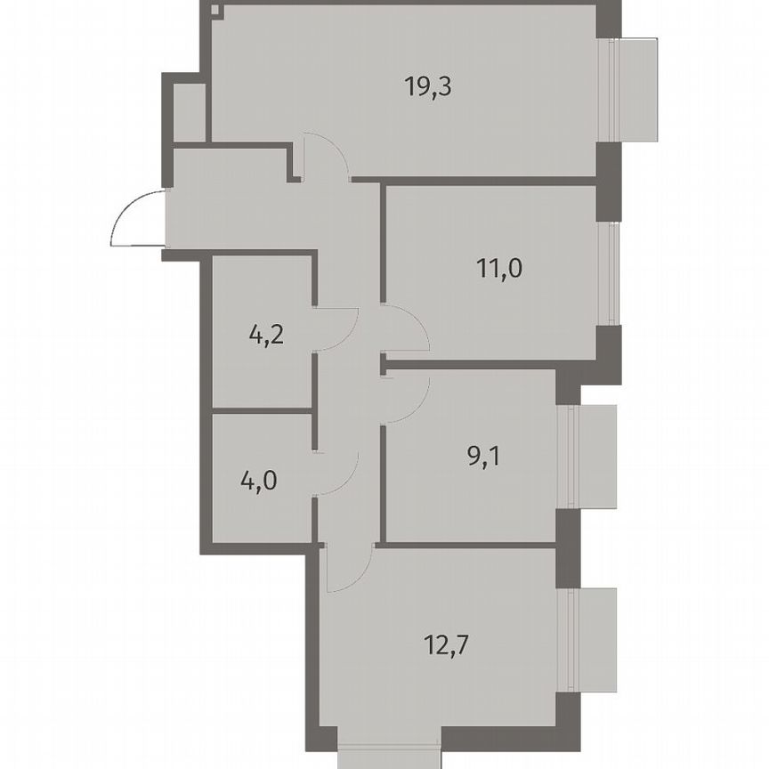 3-к. квартира, 71,3 м², 7/8 эт.