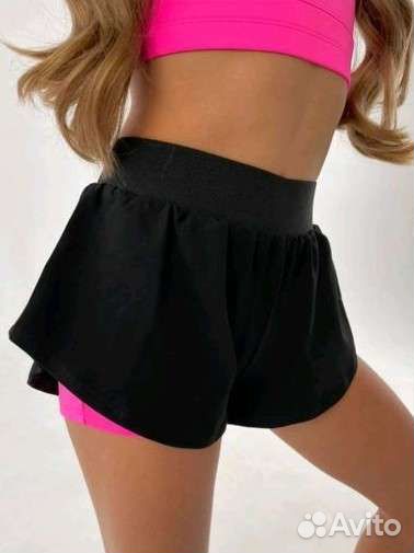 Новый комплект:топ,шорты,наколенники на акробатику