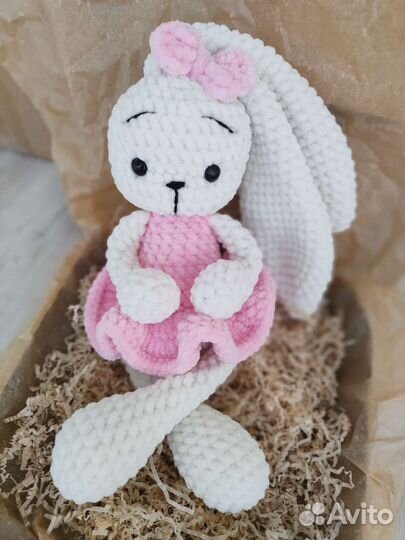 Мягкие вязаные игрушки, ручная работа