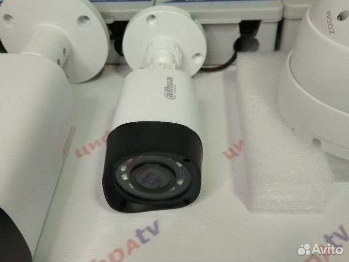 Видеонаблюдение 9 камер с микрофоном 4Мп Dahua