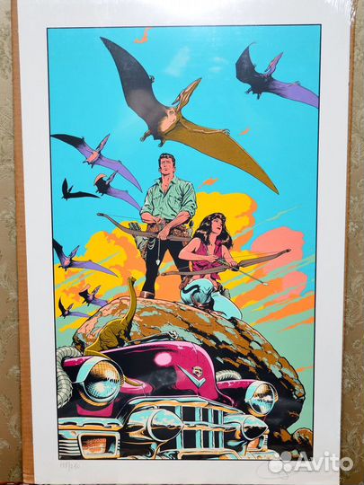 Изображение комикс с автографом автора. США