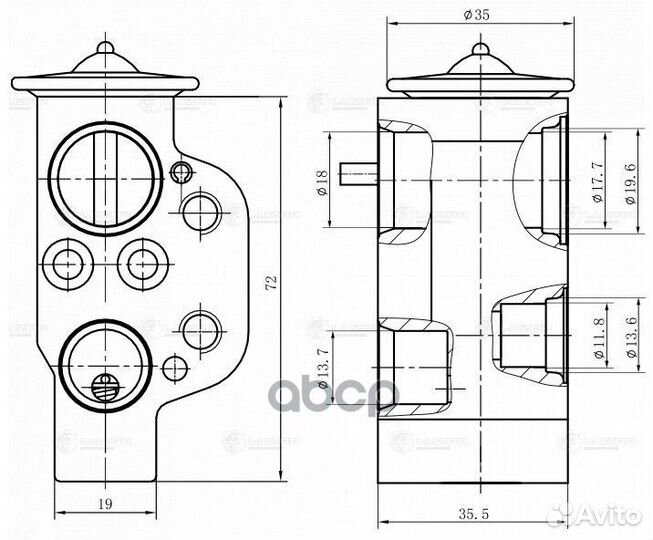 Ltrv 1824 Клапан расш. кондиционера (трв) audi