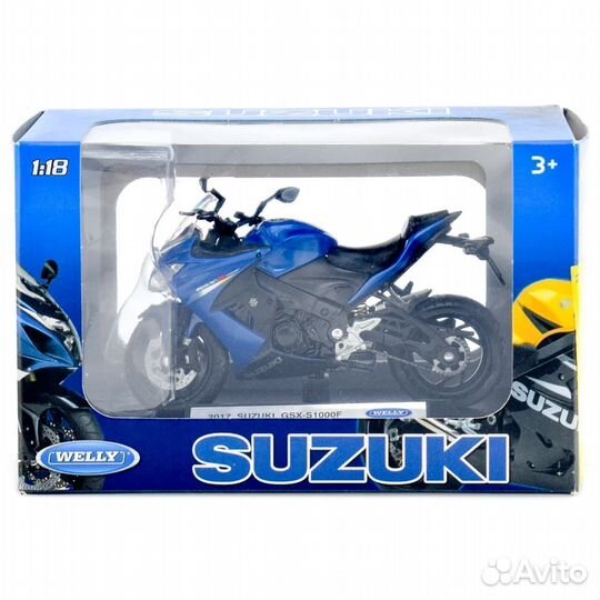 Модель мотоцикла Suzuki GSX S1000F Welly 12844