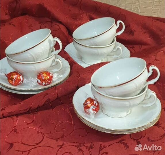 Чайный набор, чашки и блюдца
