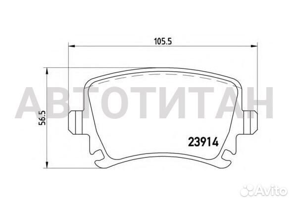 Колодки тормозные, задние Audi A3 (8P1 ) 1.2 TSI K