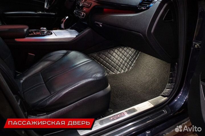 Автомобильные коврики 3д экокожа+съемный ворс