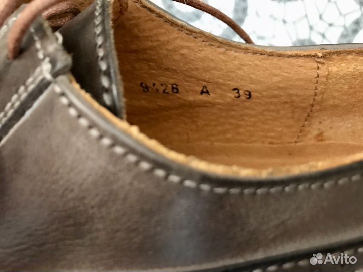 Ботинки туфли Италия оригинал 39 натурал кожа