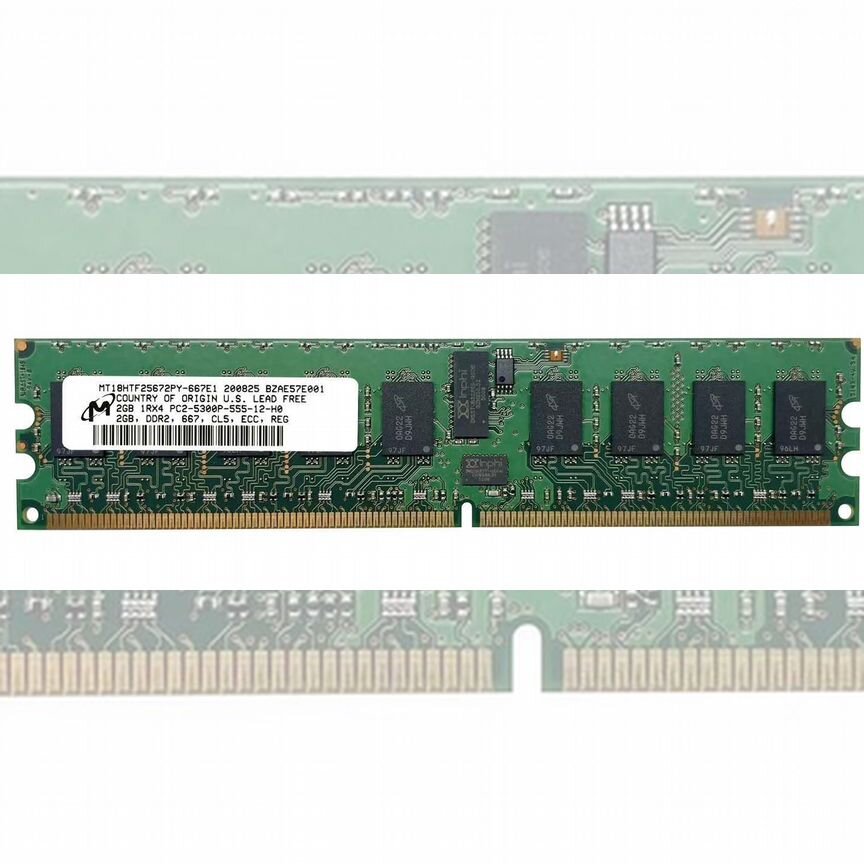 [MT18HTF25672PY-667E1] Оперативная Память Micron 2gb Mt18htf25672py-667e1