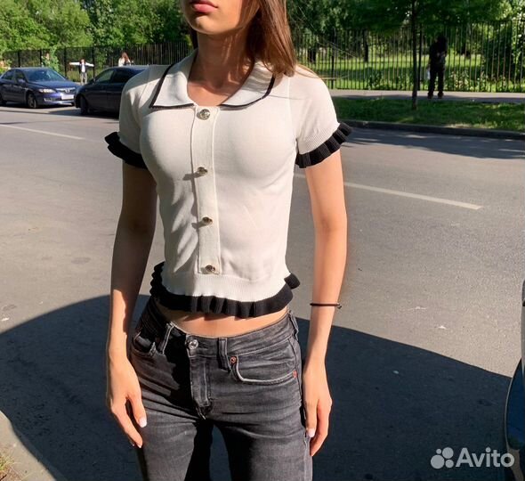 Поло в стиле Sandro