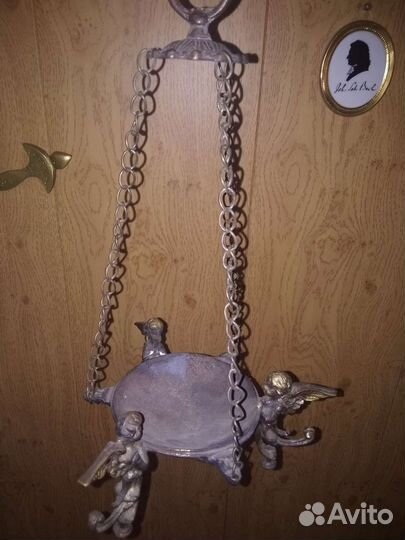 Старинный бронзовый подсвечник