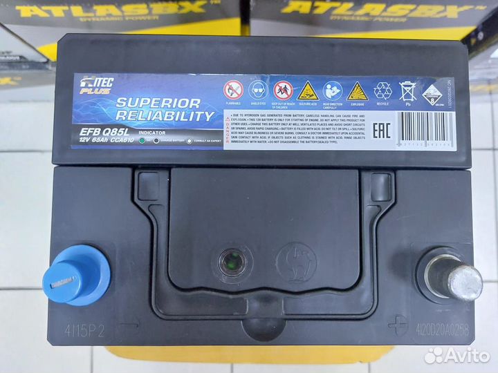 Аккумулятор Hitec EFB Q85L 65а\ч 610A