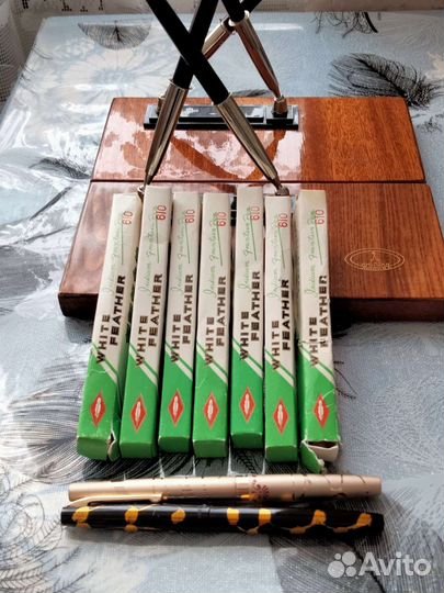 Ручка перьевая White Feather, письменный набор