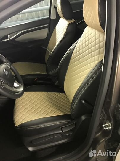 Модельные автомобильные чехлы из экокожи ромб