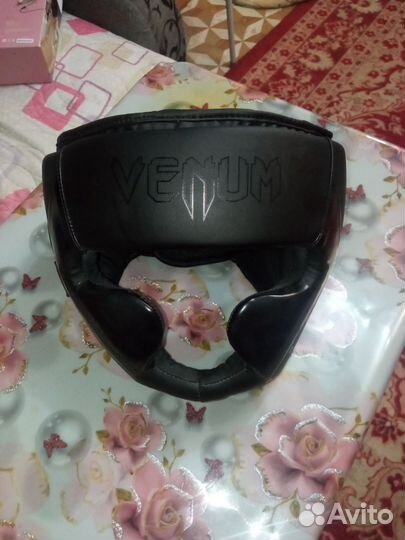 Шлем боксерский venum черный