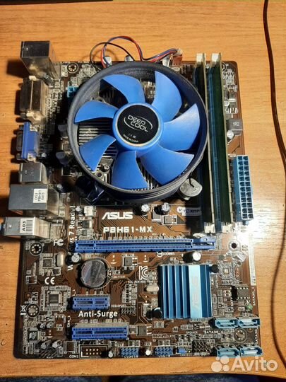 Материнская плата 1155 с cpu и 4gb ddr3