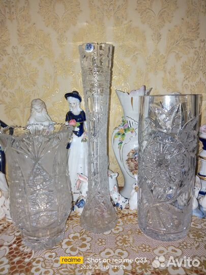 Хрустальные вазы для цветов, фруктов, конфет