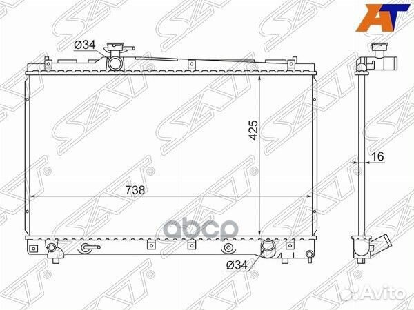 Радиатор toyota voxy/noah/ipsum/avensis verso