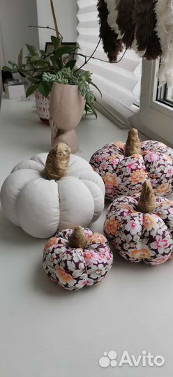 Декоративные тыквы. Тыквы из ткани. Декор