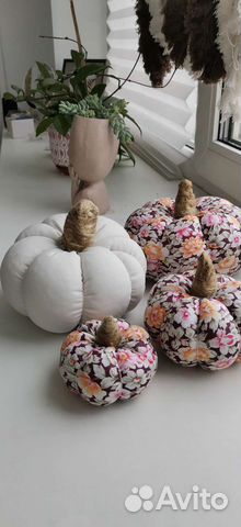 Декоративные тыквы. Тыквы из ткани. Декор