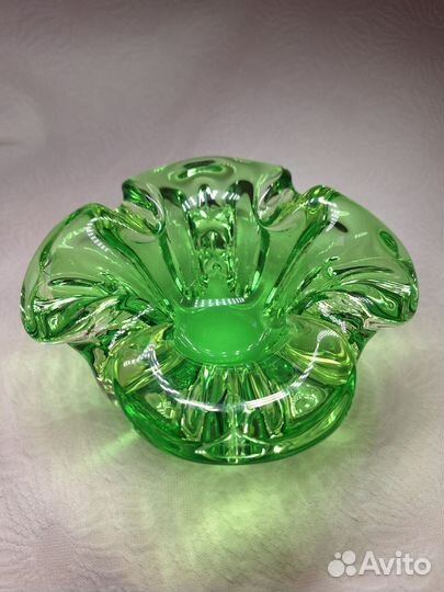 Винтажная вазочка Богемское стекло