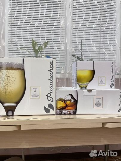 Бокалы новые шампанское, рюмки, стаканы, 6 - 18 шт