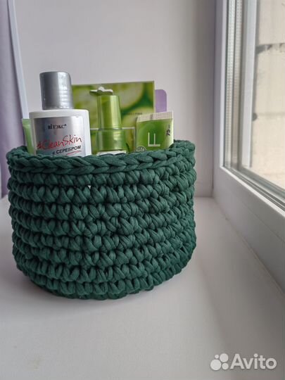 Трикотажная корзинка