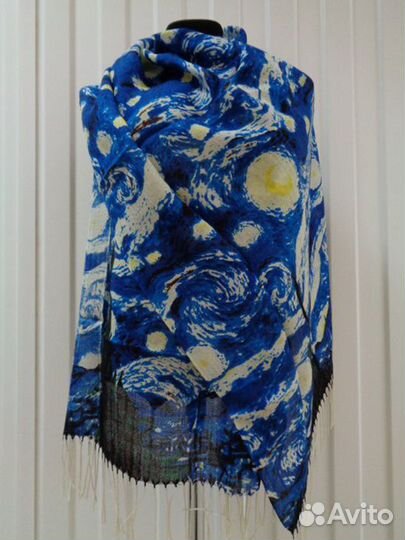 Шарф-палантин, шерсть натуральная, много расцветок