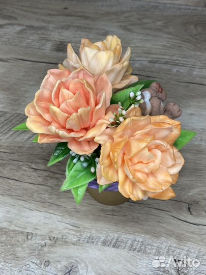 Букет цветы из мыла