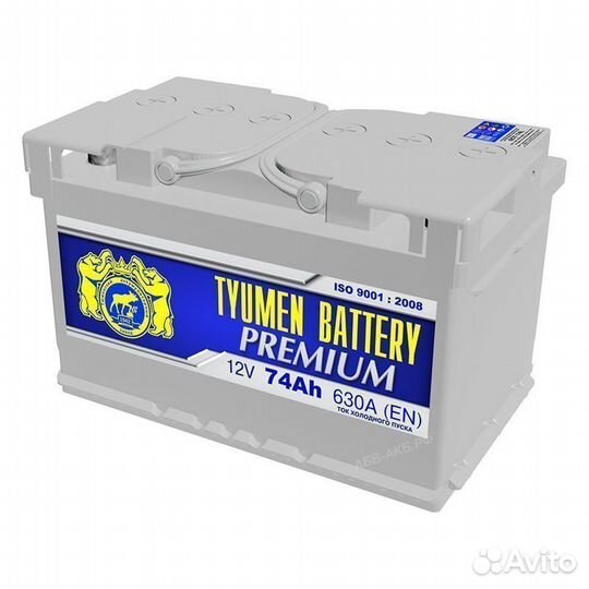 Автомобильный Аккумулятор 74 Ач Tyumen (тюмень)