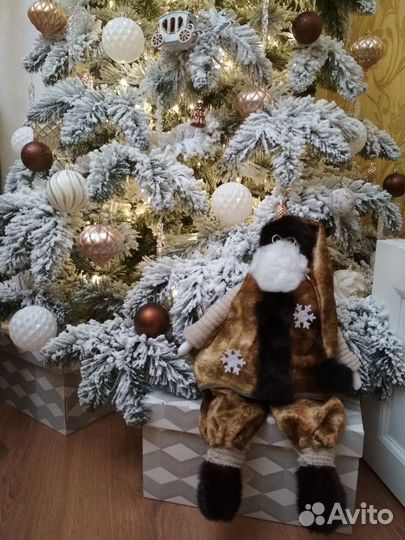 Текстильная кукла Дед Мороз, Санта Клаус