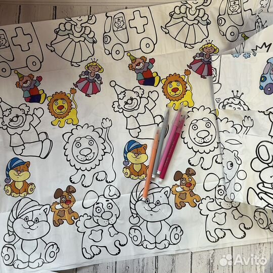 Скатерть раскаска - разукрашка