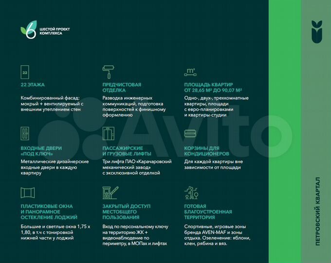 2-к. квартира, 58,3 м², 6/22 эт.