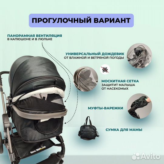 Коляска 2в1 Luxmom 555 / 510