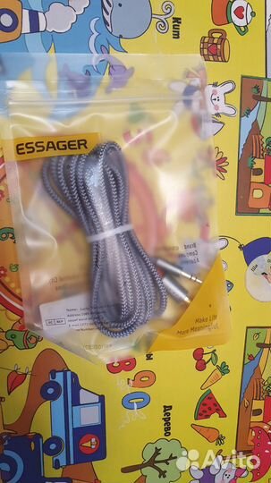 Аудио кабель 2 RCA на 3,5 jack