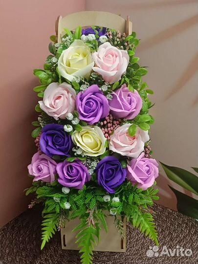 Букет из мыльных цветов