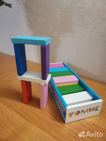 Цветные деревянные плашки Томик