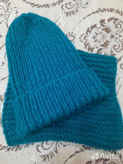 Комплект шапка и снуд женский