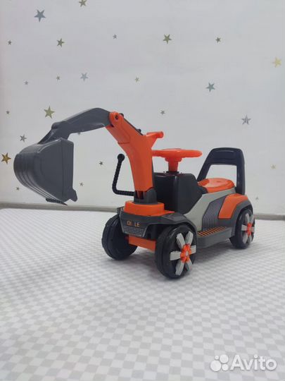Каталка / Толокар машина Экскаватор, новый пушкар