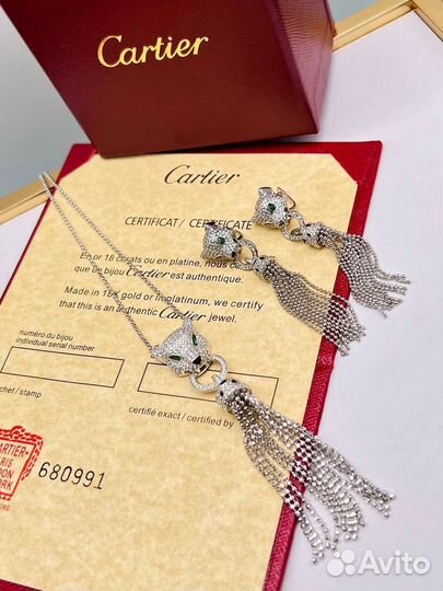 Серьги,кулон Cartier