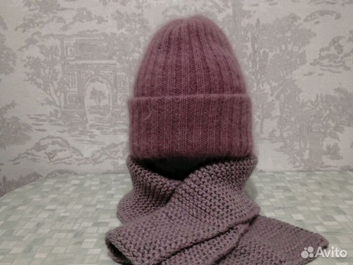 Шапка и шарф женские