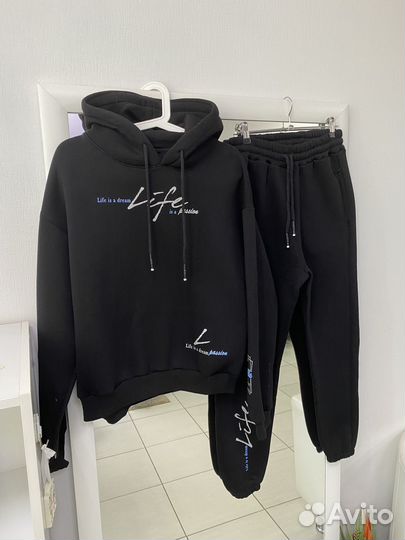 Спортивный костюм на флисе женский теплый (42-48)